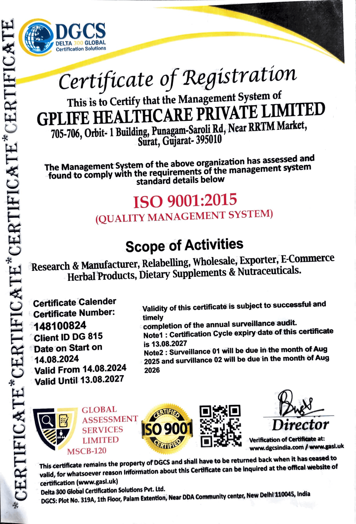 ISO 9001:2015 Certified